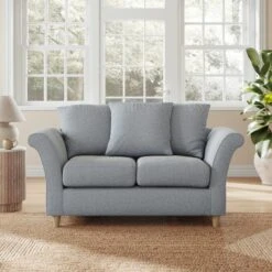 Dixie 2 Seater Sofa, Soft Texture Fabric -Dunelm 30909167