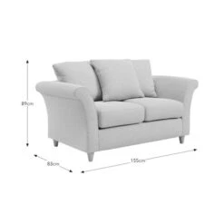 Dixie 2 Seater Sofa, Soft Texture Fabric -Dunelm 30909281 alt09