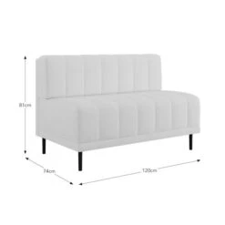 Amali Long Dining Bench, Boucle -Dunelm 30912437 alt09