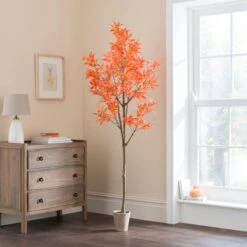 Artificial Maple Tree In Terracotta Plant Pot -Dunelm 30918340