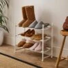 3 Tier White Extendable Shoe Rack -Dunelm 30920664