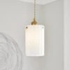 Fluted Ribbed Easy Fit Pendant Shade 2 Fluted Ribbed Easy Fit Pendant Shade -Dunelm 30921570