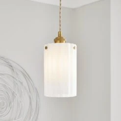 Fluted Ribbed Easy Fit Pendant Shade