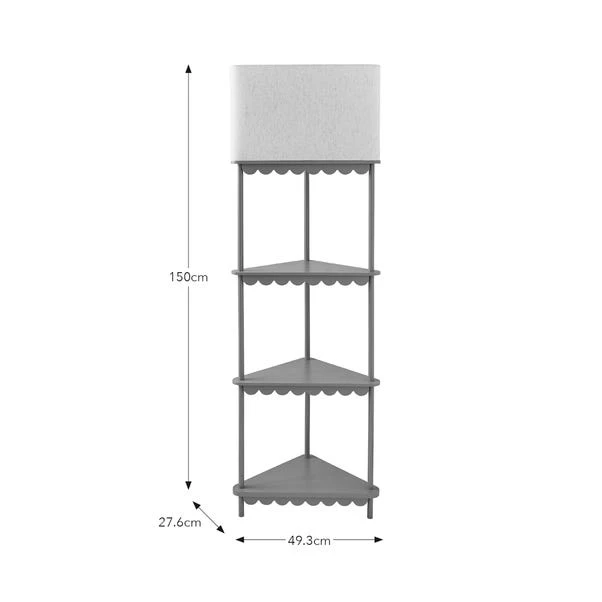 Remi Shelved Corner Floor Lamp 8 Remi Shelved Corner Floor Lamp - Image 6