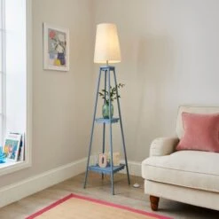 Remi Shelved Tripod Floor Lamp -Dunelm 30921580