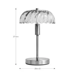 Lucille Glass Table Lamp -Dunelm 30921611 alt08