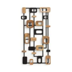 Austin Geometric Mango Wood Wall Art -Dunelm 30921897 alt02