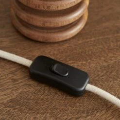 Maple Ribbed Wooden Table Lamp Base -Dunelm 30922859 alt04