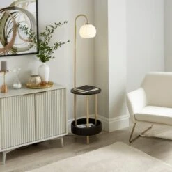 Georgi Shelved Floor Lamp 20 Georgi Shelved Floor Lamp -Dunelm 30922895