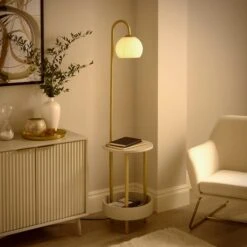 Georgi Shelved Floor Lamp 15 Georgi Shelved Floor Lamp -Dunelm 30922896 alt01