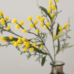 Artificial Yellow Mimosa Stem 9 Artificial Yellow Mimosa Stem -Dunelm 30923112 alt03