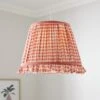 Carys Frilled Gingham Lamp Shade 2 Carys Frilled Gingham Lamp Shade -Dunelm 30923640