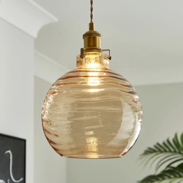 Amber Wave Easy Fit Pendant Shade 3 Amber Wave Easy Fit Pendant Shade