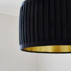 Sawyer Pleated Velvet Drum Lamp Shade -Dunelm 30923799 alt02