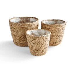 Set Of 3 Woven Plant Pots 7 Set Of 3 Woven Plant Pots -Dunelm 30924463 alt02