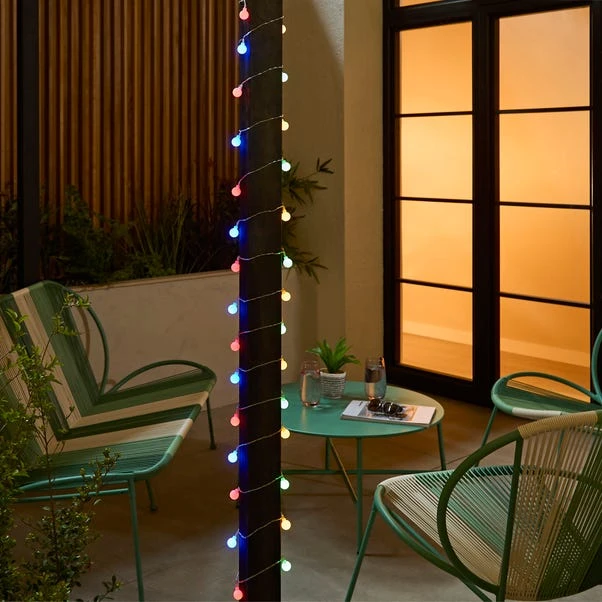 30 LED Solar Glow Multicoloured String Lights 3 30 LED Solar Glow Multicoloured String Lights