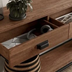 Fulton Extra Wide Console Table, Pine Effect -Dunelm 30925274 alt02