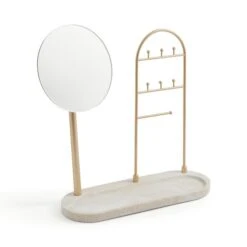 Freestanding Marble Round Dressing Table Mirror With Jewellery Storage 7 Freestanding Marble Round Dressing Table Mirror With Jewellery Storage -Dunelm 30925329 alt02