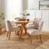 Xavi 4 Seater Round Dining Table, Oak -Dunelm 30925352