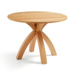 Xavi 4 Seater Round Dining Table, Oak -Dunelm 30925352 alt03
