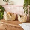 Set Of 2 Wavy Shell Woven Storage Baskets -Dunelm 30925572