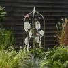 Lotus Plant Iron Obelisk Support Ornament -Dunelm 30925699