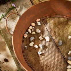 Iron Rust Garden Sieve -Dunelm 30925709 alt01