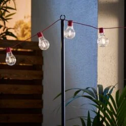 Outdoor Iron Festoon Pole -Dunelm 30925711