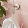 Mother Of Pearl Brushed Chrome Towel Hook 1 Mother Of Pearl Brushed Chrome Towel Hook -Dunelm 30925727