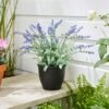 Artificial Lavender In Black Plant Pot -Dunelm 30925734