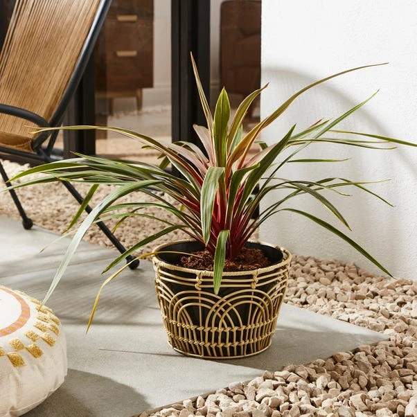 Faux Rattan Metal Plant Pot 3 Faux Rattan Metal Plant Pot