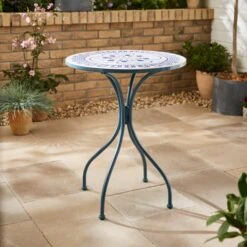 Amalfi Mosaic Effect Bistro Set -Dunelm 30925823 alt02