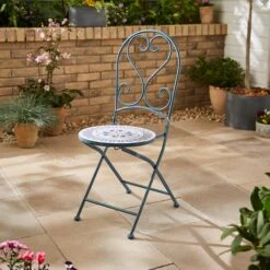 Amalfi Mosaic Effect Bistro Set -Dunelm 30925823 alt03