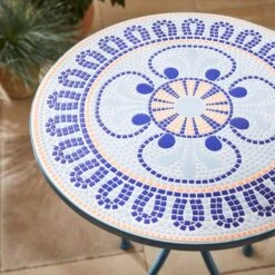 Amalfi Mosaic Effect Bistro Set -Dunelm 30925823 alt04