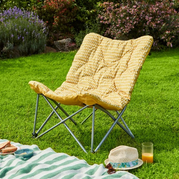 Padded Yellow Ochre Camping Chair 3 Padded Yellow Ochre Camping Chair