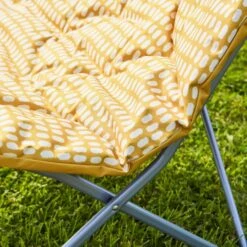 Padded Yellow Ochre Camping Chair 7 Padded Yellow Ochre Camping Chair -Dunelm 30925840 alt01