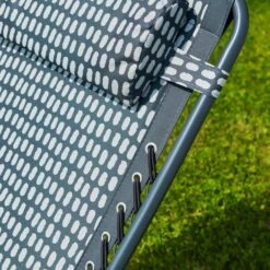 Polkadot Monochrome Print Padded Lounger -Dunelm 30925859 alt02