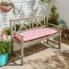 Striped Outdoor Bench Pad 2 Striped Outdoor Bench Pad -Dunelm 30926378