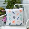 Shells Outdoor Square Cushion 1 Shells Outdoor Square Cushion -Dunelm 30926385