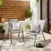 Set Of 2 Textilene Stacking Chairs 1 Set Of 2 Textilene Stacking Chairs -Dunelm 30926402