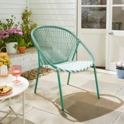 Riviera Chair Jade And White -Dunelm 30926412 alt01