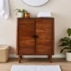 Alani 2 Door Bathroom Cabinet, Acacia Wood -Dunelm 30926640