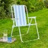 Blue And White Folding Chair -Dunelm 30926655