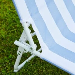 Blue And White Folding Lounger -Dunelm 30926656 alt04