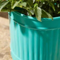 Small Bright Metal Plant Pot -Dunelm 30926678 alt01