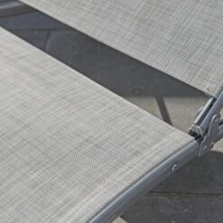 Grey Textilene Lounger With Wheels -Dunelm 30926692 alt04