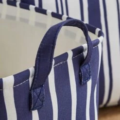 Set Of 2 Coastal Stripe Rectangular Storage Boxes -Dunelm 30926821 alt01