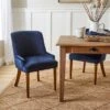 Beatrice Dining Chair, Luxe Navy Velvet -Dunelm 30927138