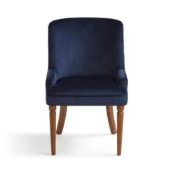 Beatrice Dining Chair, Luxe Navy Velvet -Dunelm 30927138 alt06
