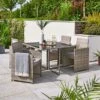 Grey Rattan 4 Seater Dining Cube Set 2 Grey Rattan 4 Seater Dining Cube Set -Dunelm 30927273